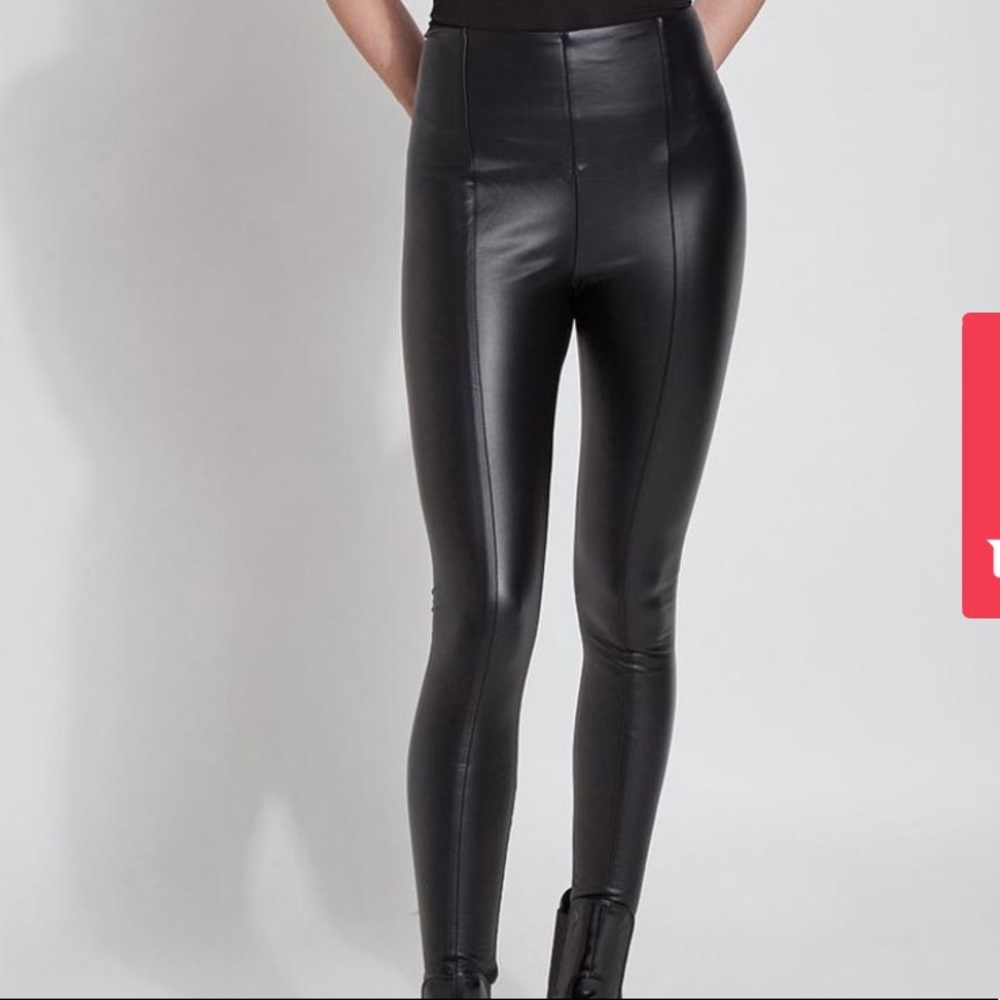 Lyssé Vegan Faux Leather Leggings Black